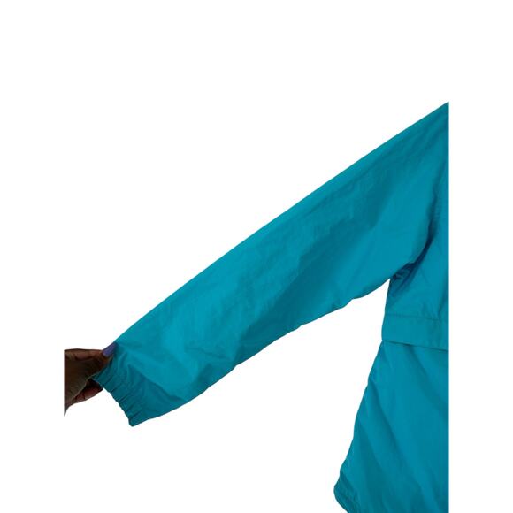 L.L. Bean Women's Blue Yellow Anorak Quarter Zip Nylon Windbreaker Jacket Size M - Picture 8 of 13